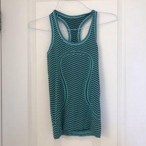 Lululemon blue racerback tank top size: 2